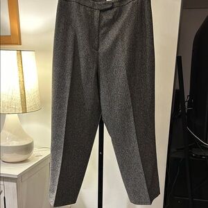 Women's Cropped Gray Tailored Trousers